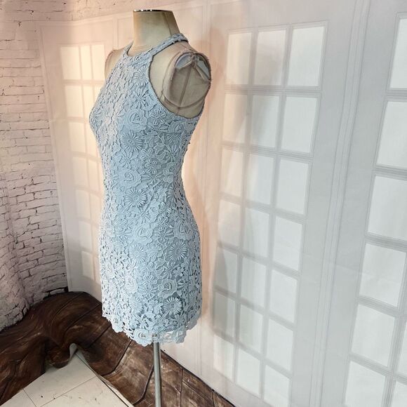 Lulu’s Love Poem Light Blue Lace Mini Dress size small - Picture 7 of 14
